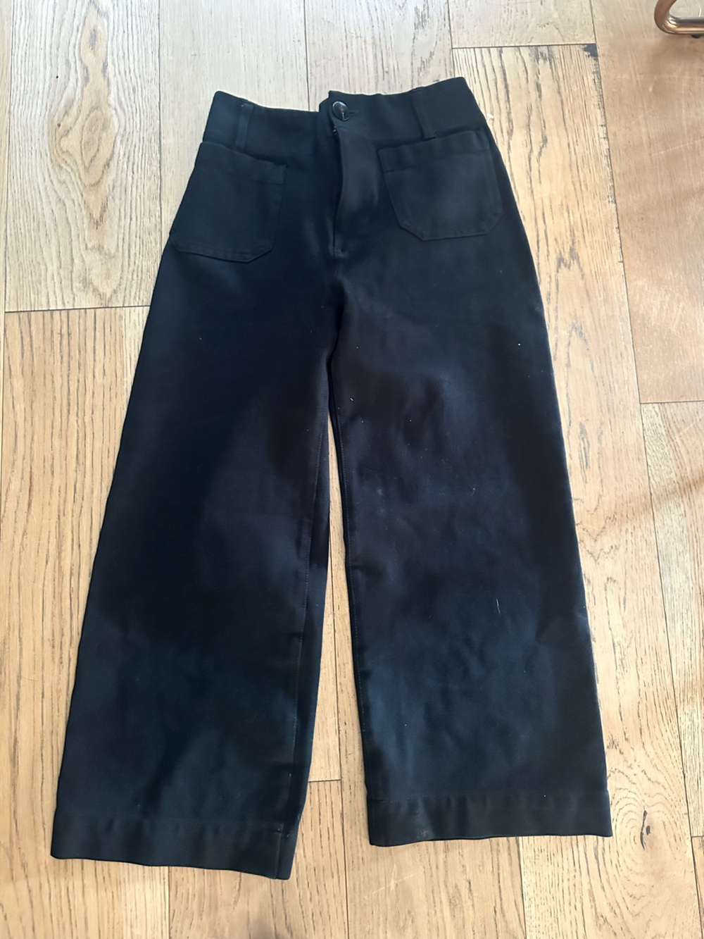 Maeve Black Cropped Wide-Leg Pants - Picture 2 of 8
